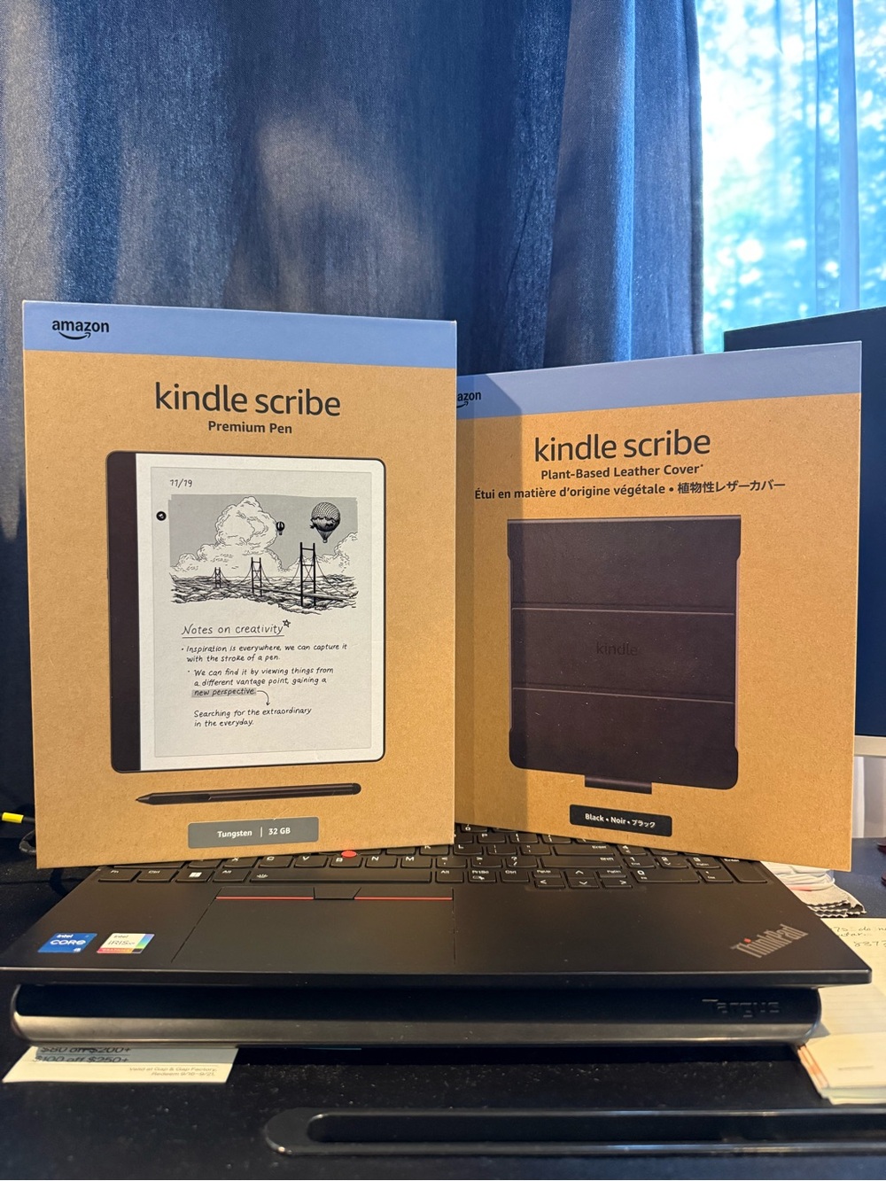 Amazon Kindle Scribe 32GB with Premium Pen & Plant-Based Leather Cover - Black